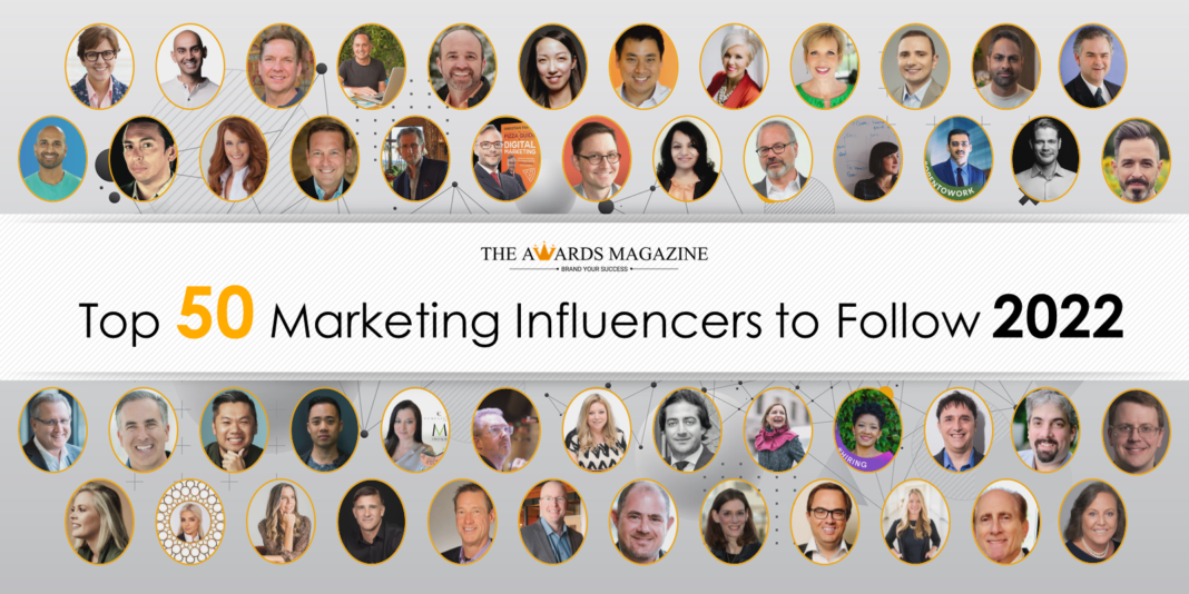 Top 50 Marketing Influencers to follow in 2022