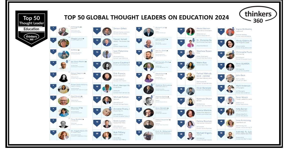 Top 50 Global Thought Leaders and Influencers on Education 2024