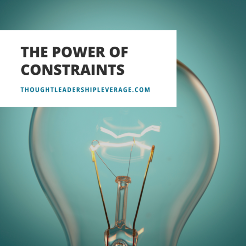 Power of Constraints Creativity