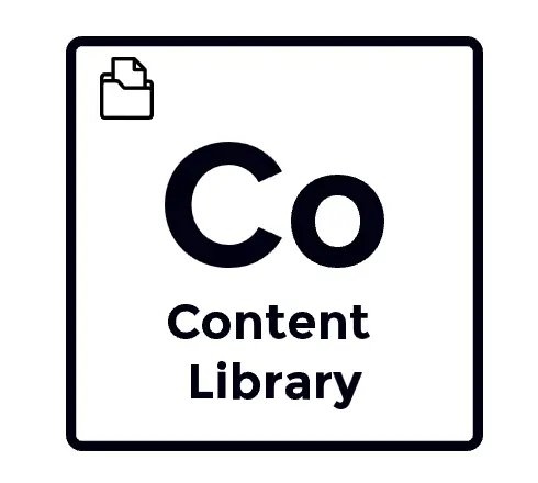 Graphic icon highlighting the Content Library as one of the four core elements of thought leadership.